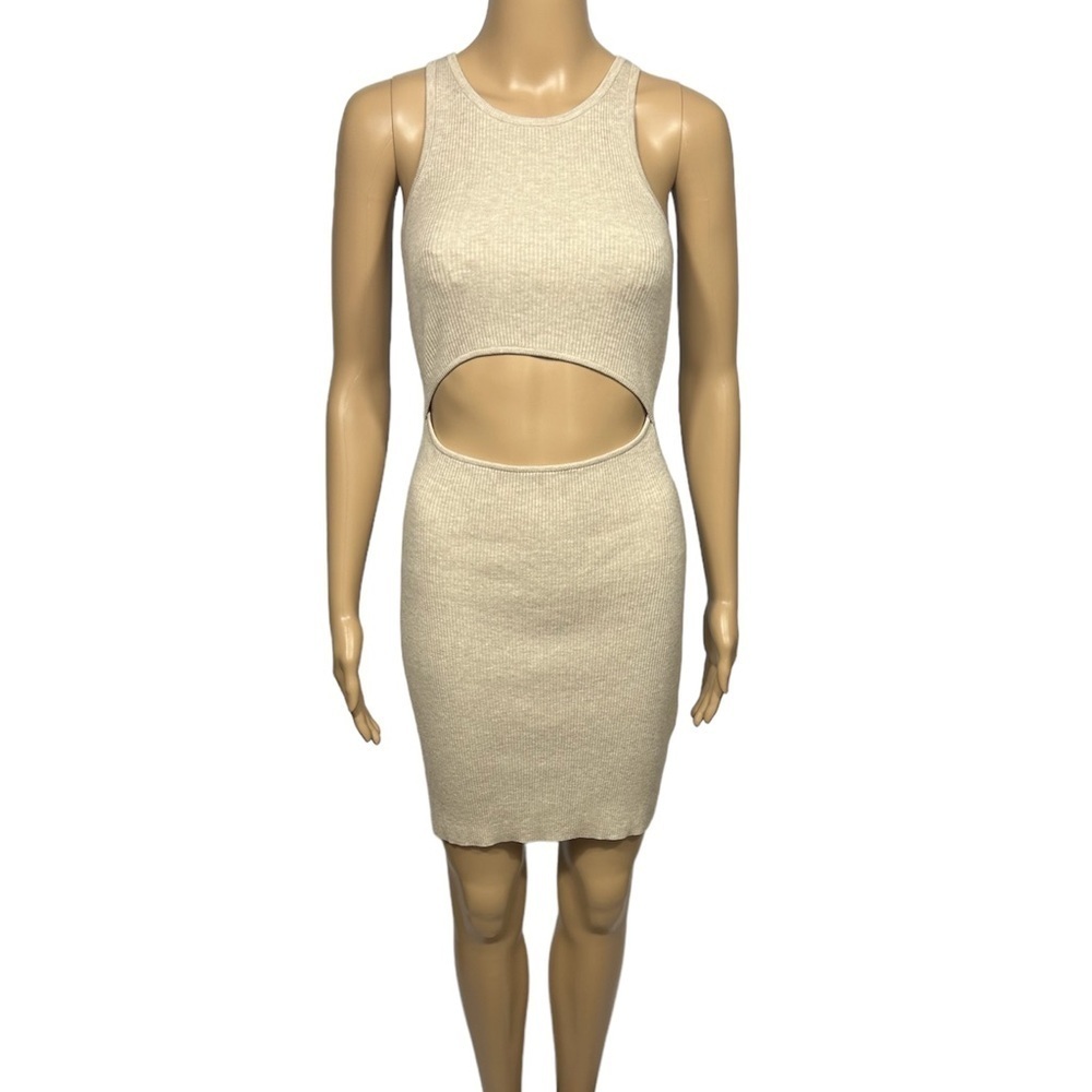 Wilfred Cut-Out Knit Tank Mini Dress Sleeveless Sweater Mini Dress Size S